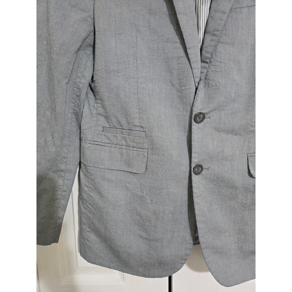 Express photographer 36 short men's fitted light gray blazer - Picture 2 of 9
